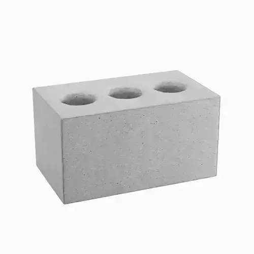 Concrete Brick Set Low-poly 3D model 2