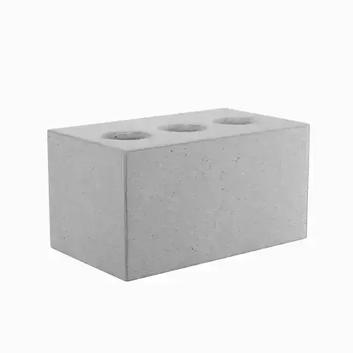 Concrete Brick Set Low-poly 3D model 3