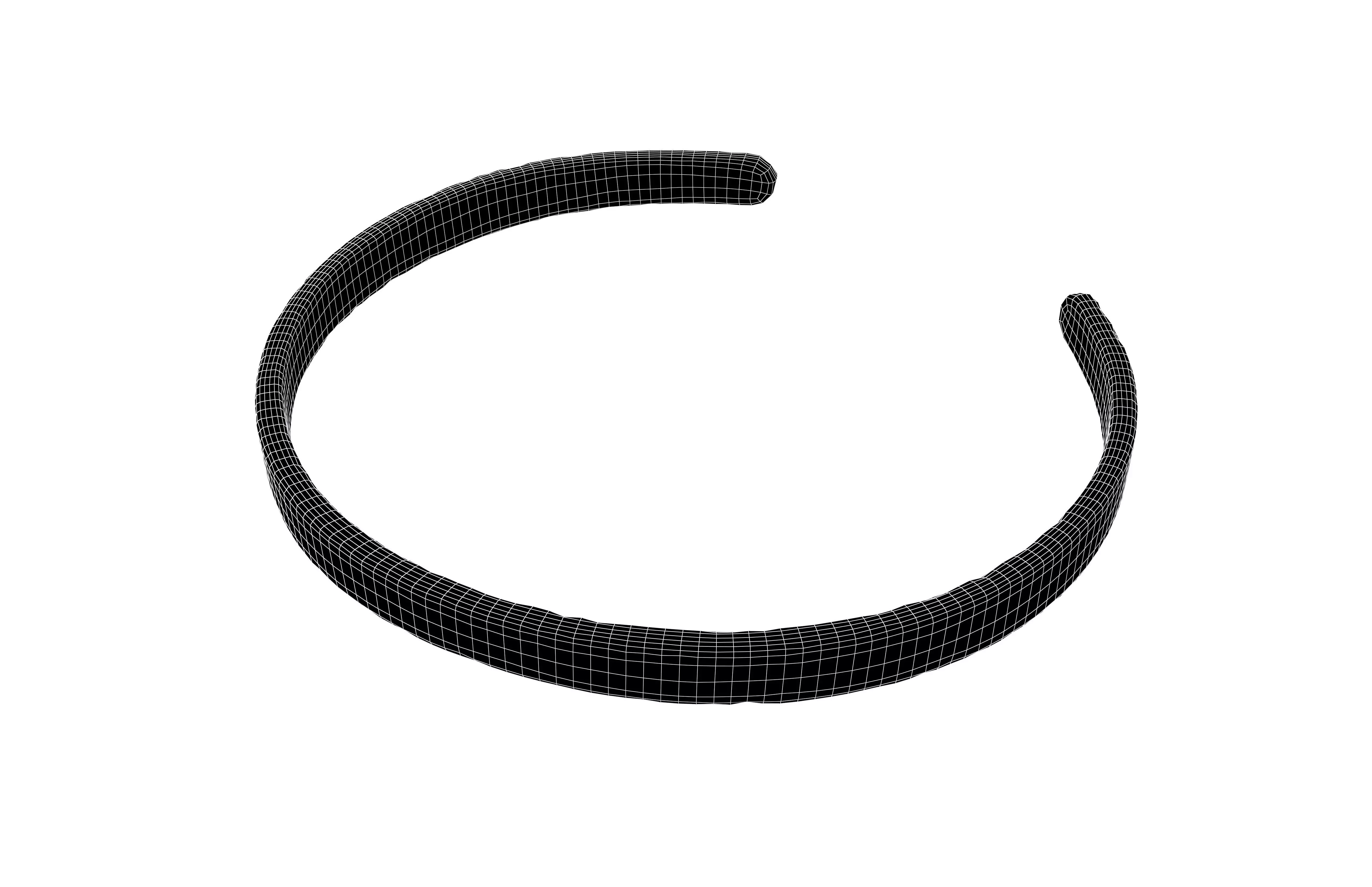 Cuff Bracelets v1 002 Low-poly 3D model_6