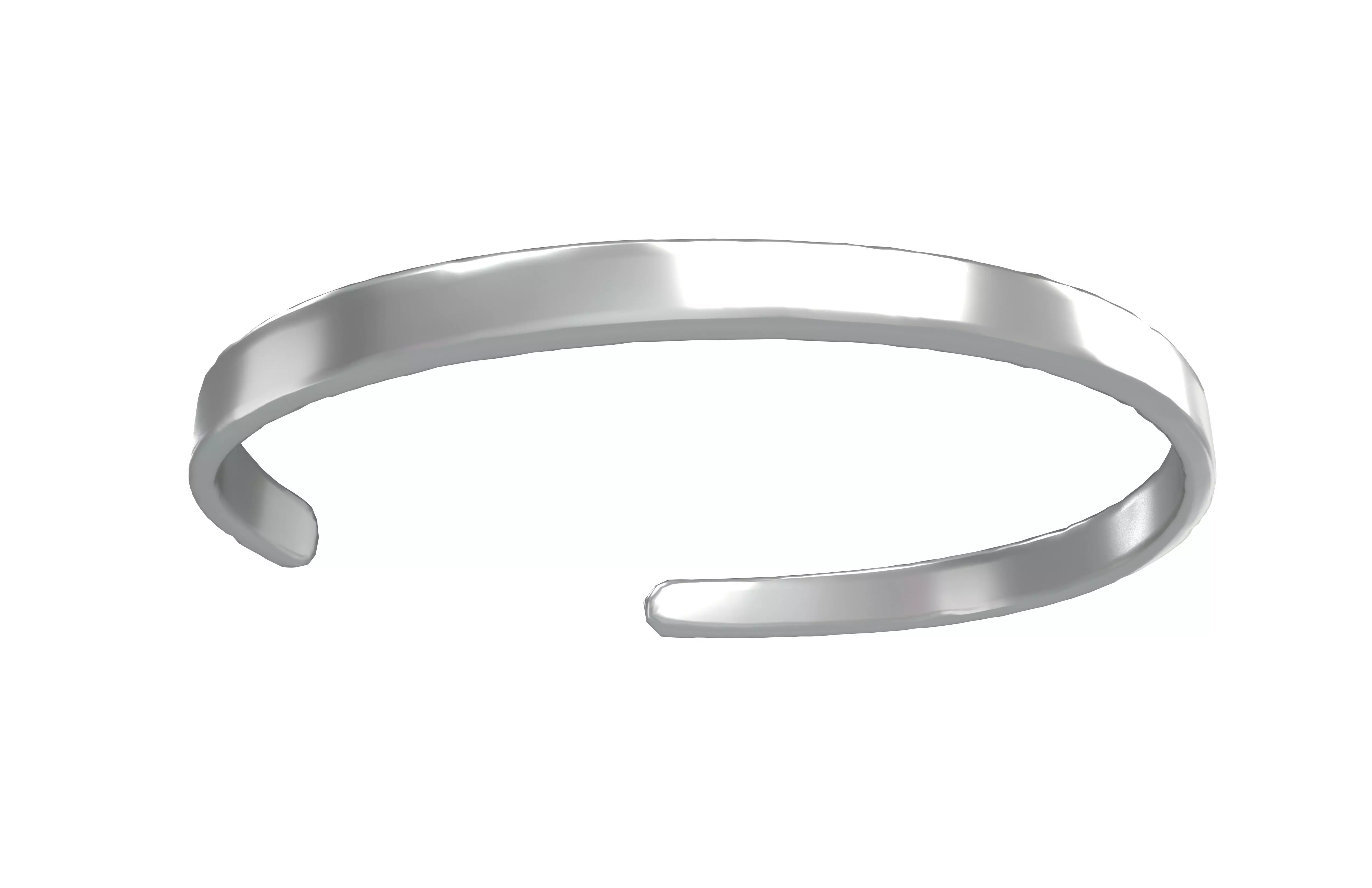 Cuff Bracelets v1 002 Low-poly 3D model_1