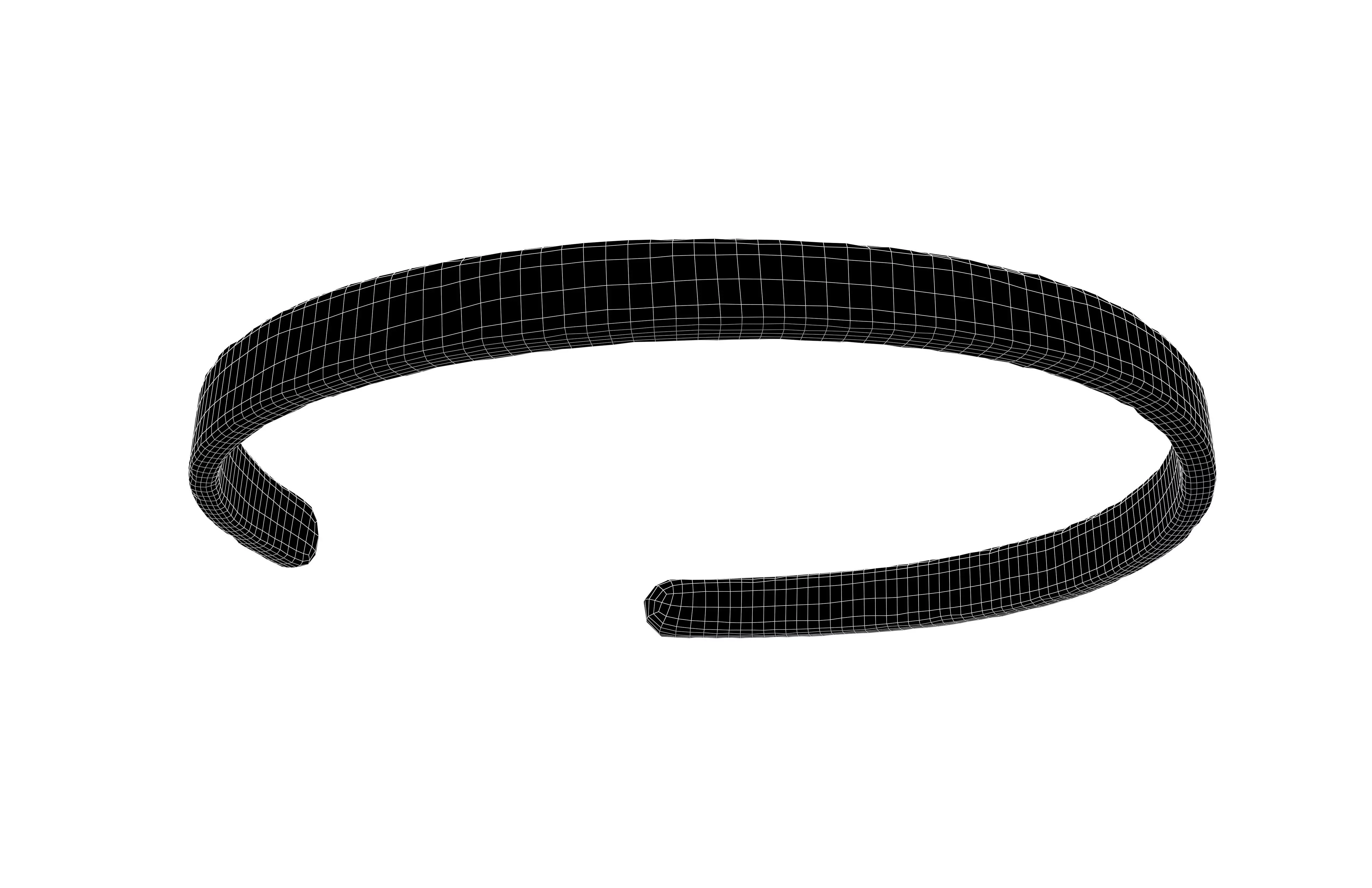 Cuff Bracelets v1 002 Low-poly 3D model_7