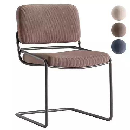 Cantilever chair Don in corduroy