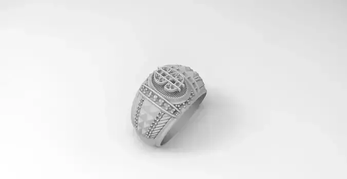 anillo signo pesos 