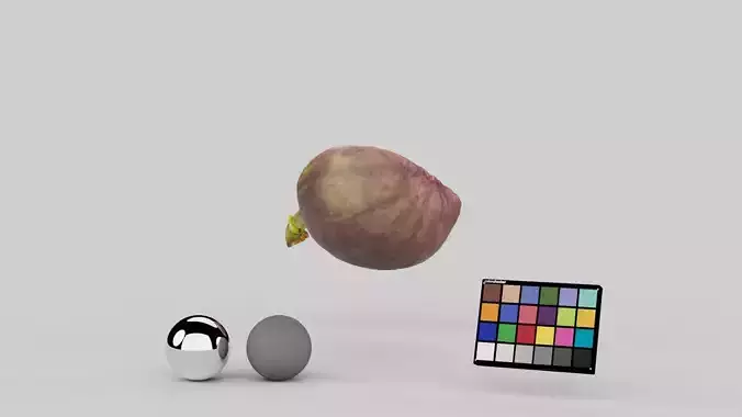 Half Cut Fig Fruit 3D model 2