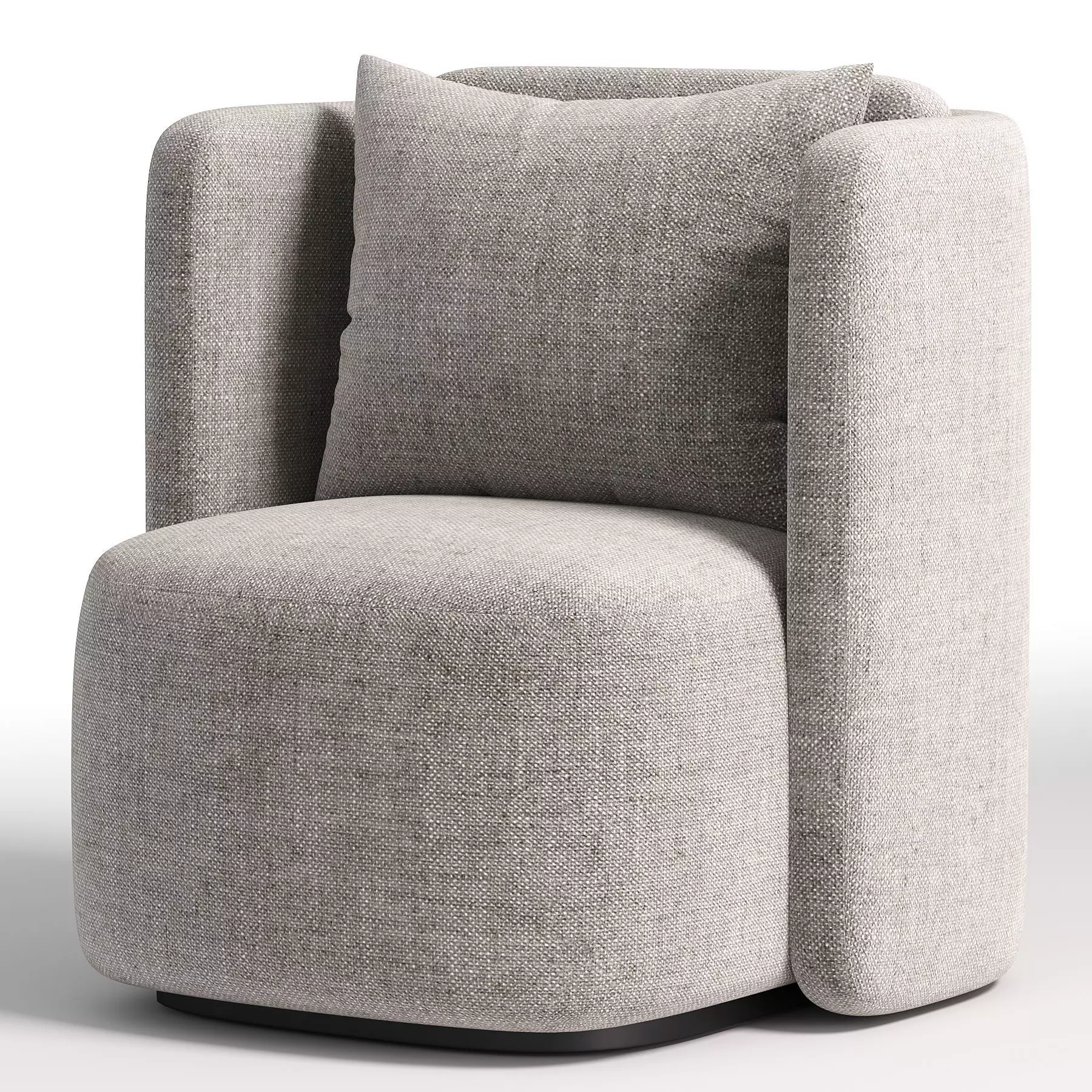 Hudson Swivel Club Chair 3D model_3