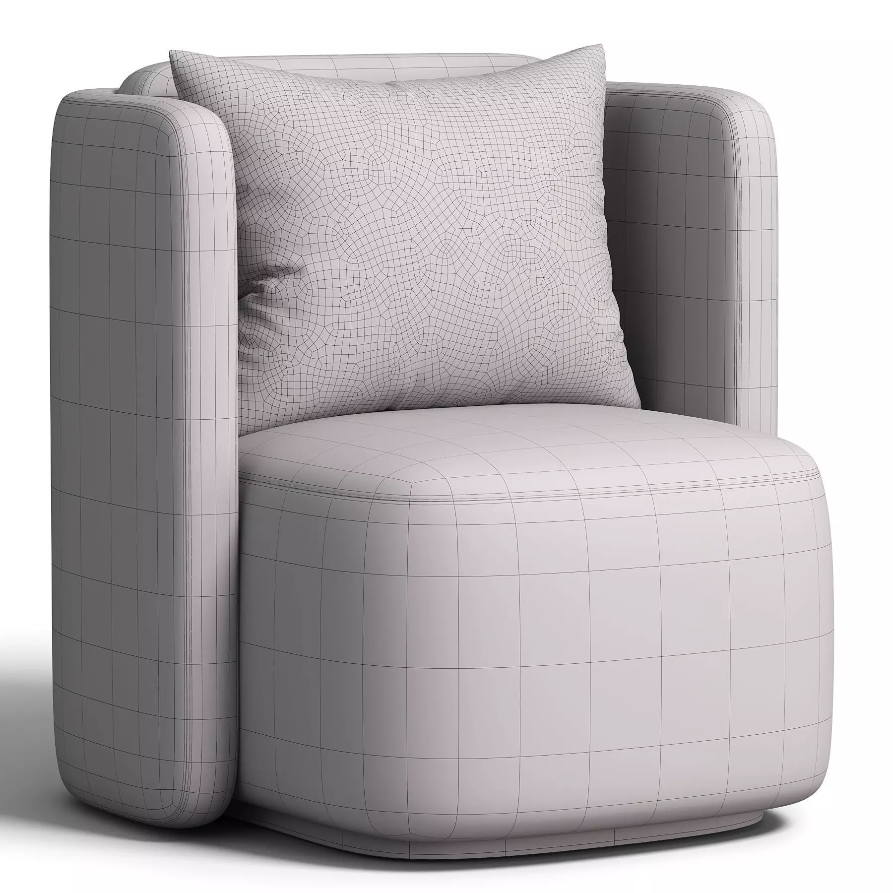 Hudson Swivel Club Chair 3D model_4