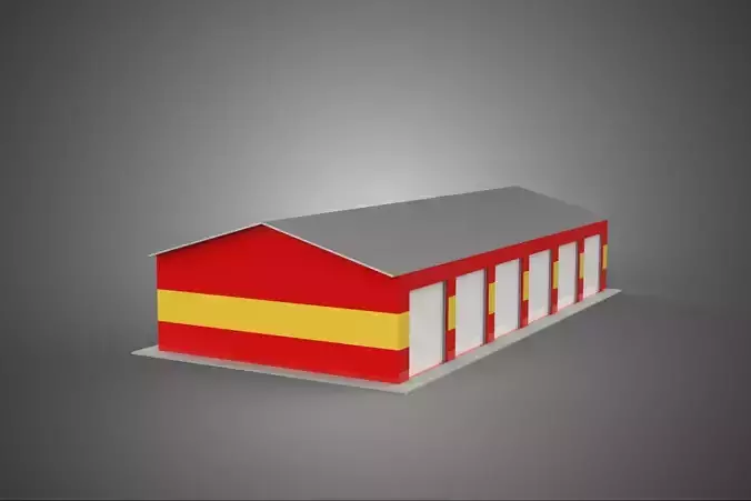 GARAGE FIRE STATION HOUSE HALL DEPARTMENT 5 CAR TRUCK ENGINE BAY