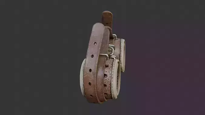 Leather Wrist Shackles with Buckles