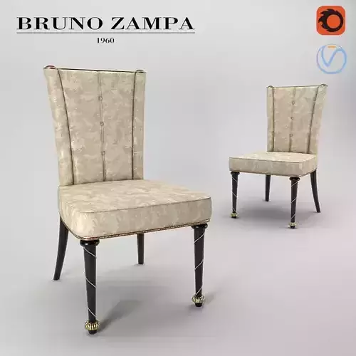 Classic Upholstered Chair 3D Model