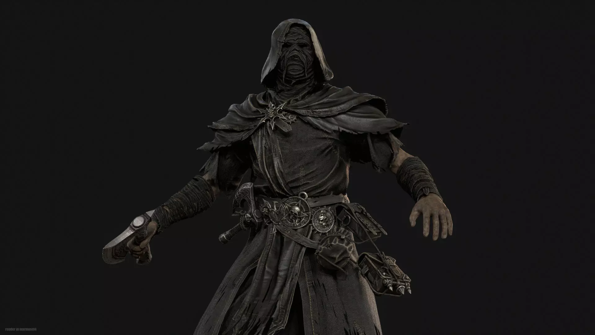 Savage Low-poly 3D model_2