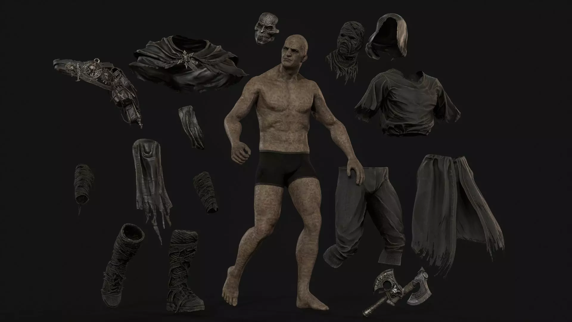 Savage Low-poly 3D model_7