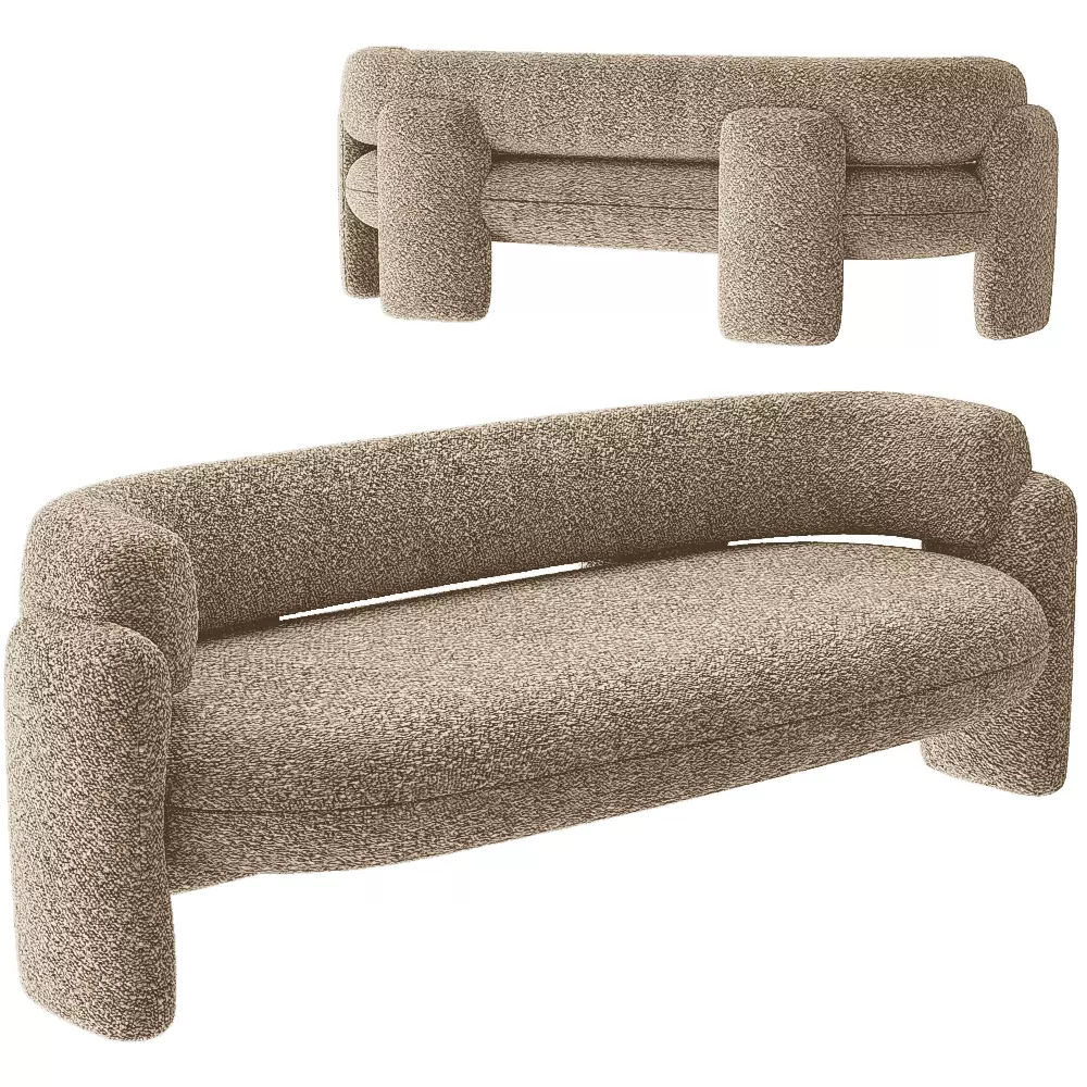 Sofa Embrace Low-poly 3D model