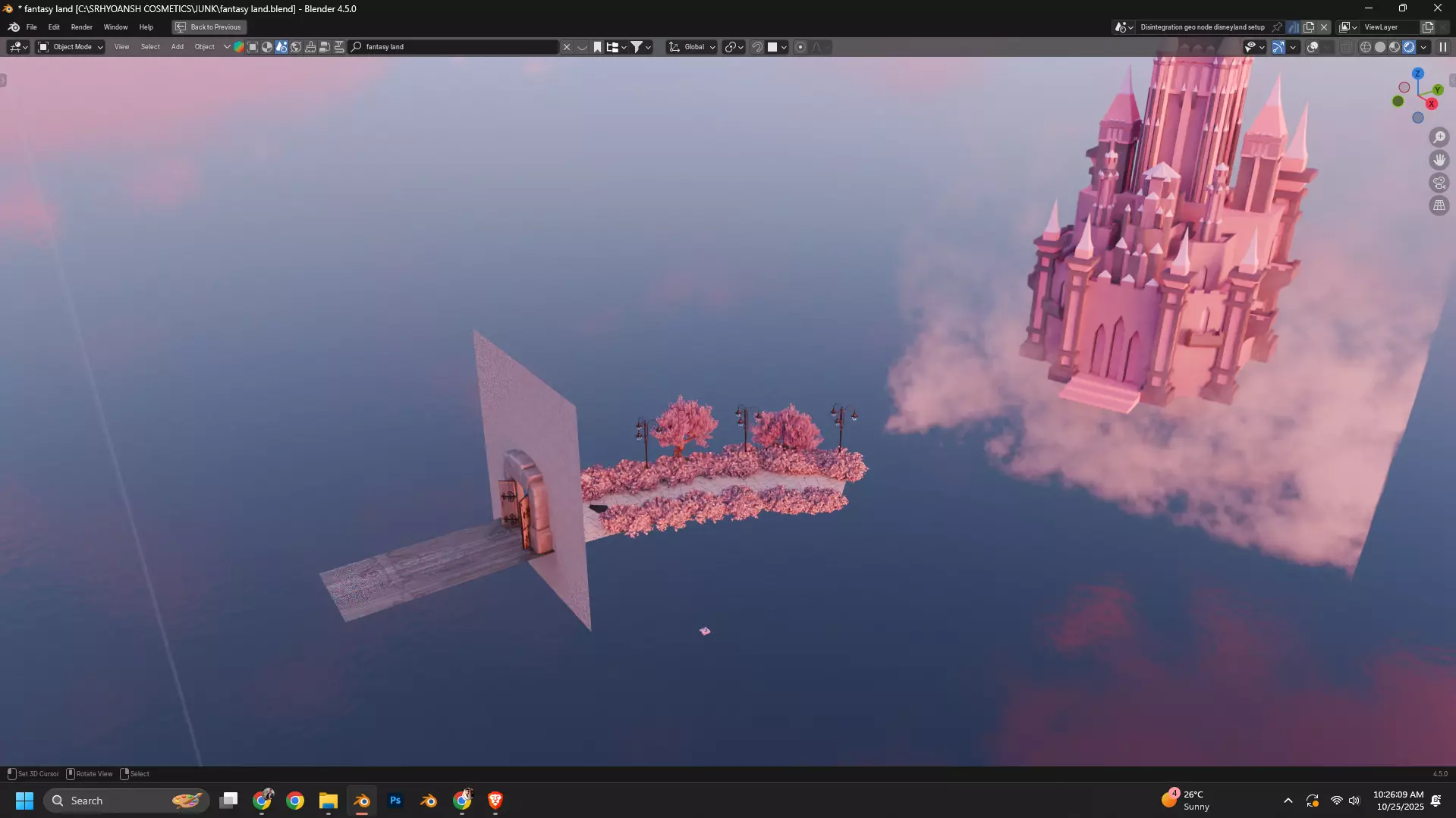 Fantasy land 3D model_4