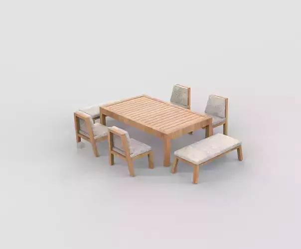 outdoor dining set 3D model