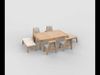 outdoor dining set 3D model_1