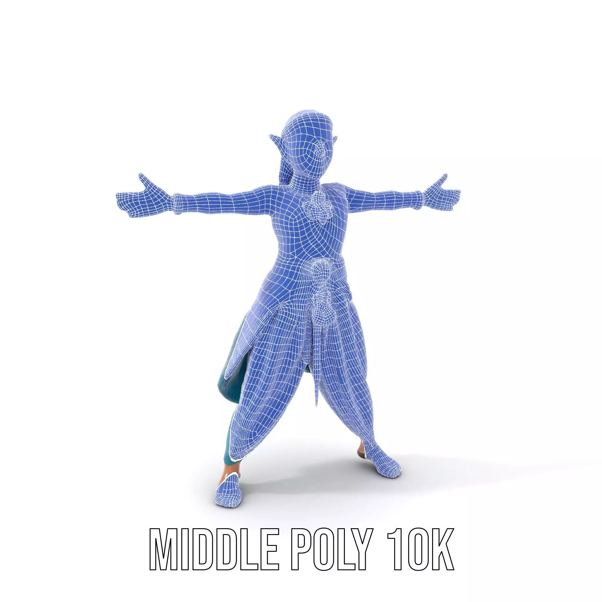 Elegant Elven Warrior model pack Low-poly 3D model_14