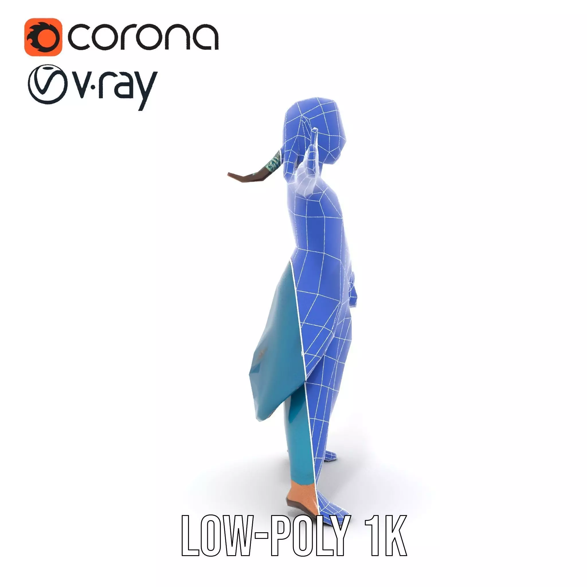 Elegant Elven Warrior model pack Low-poly 3D model_21