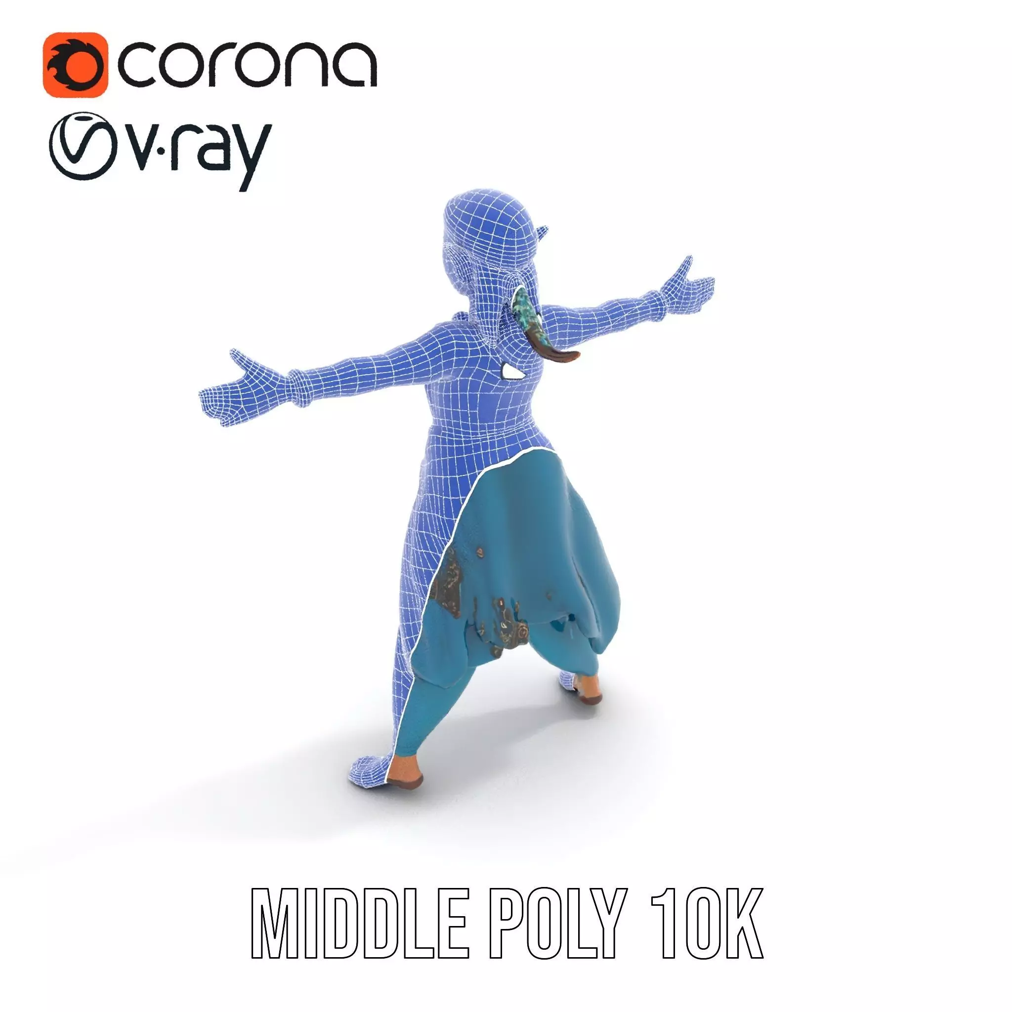 Elegant Elven Warrior model pack Low-poly 3D model_23