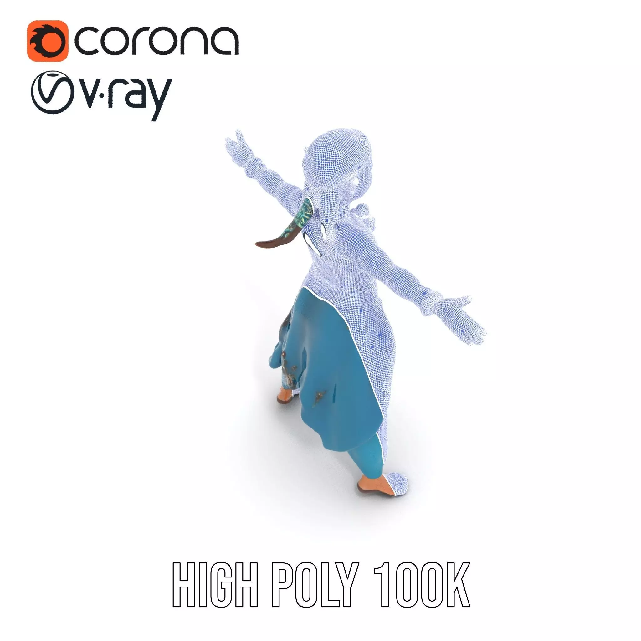 Elegant Elven Warrior model pack Low-poly 3D model_33