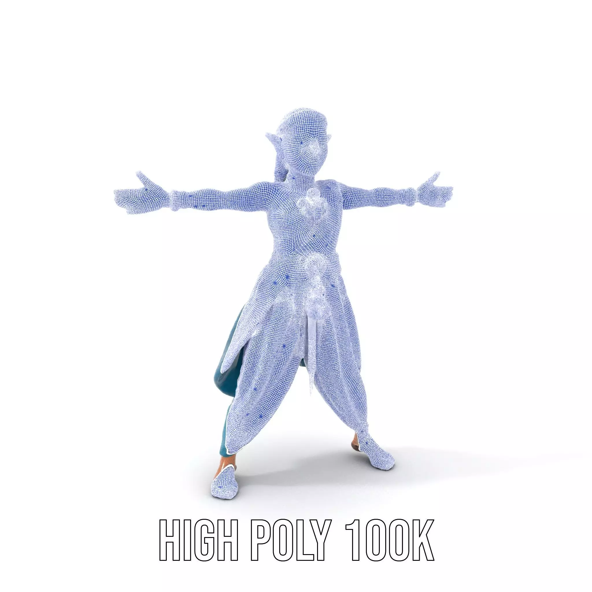 Elegant Elven Warrior model pack Low-poly 3D model_5