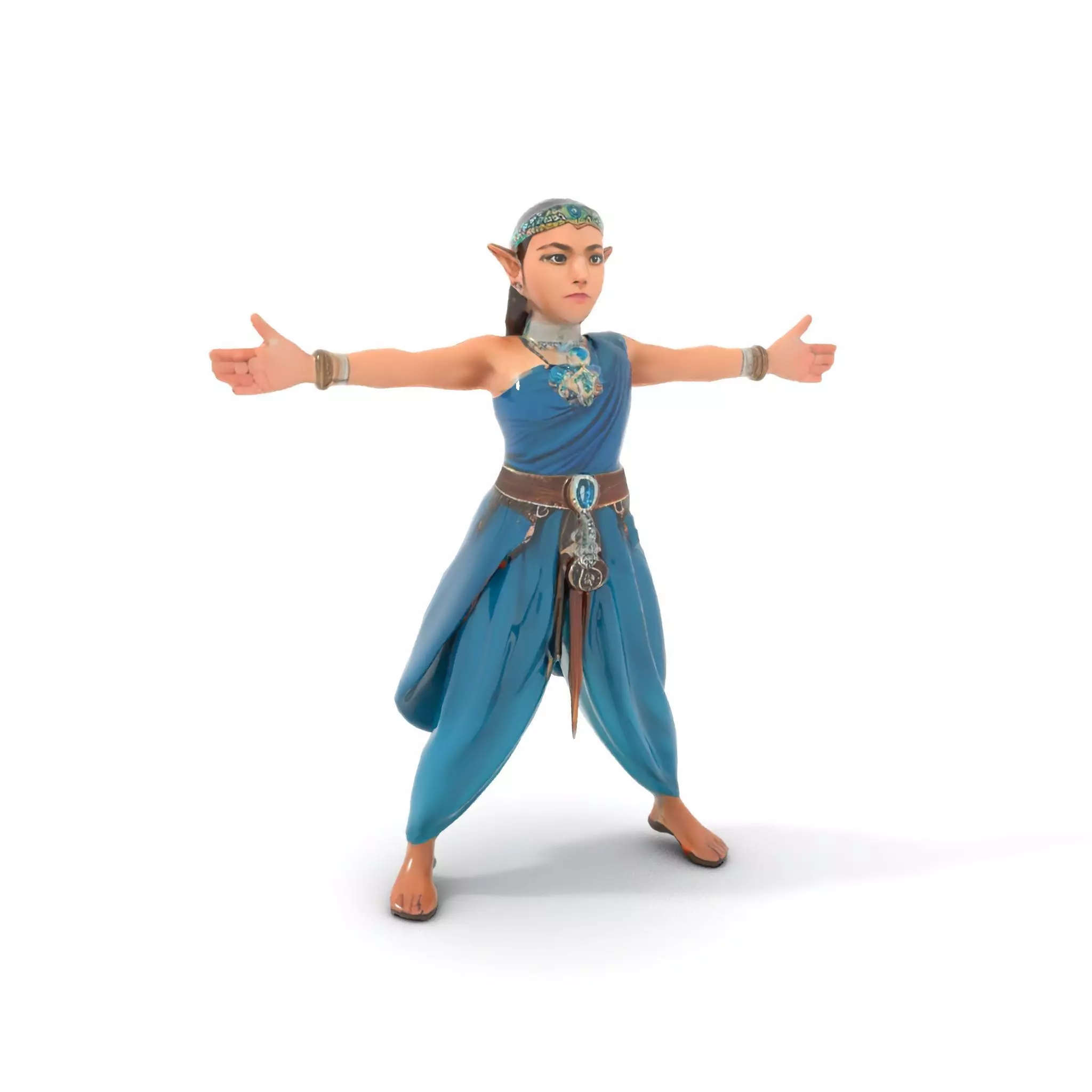 Elegant Elven Warrior model pack Low-poly 3D model_6