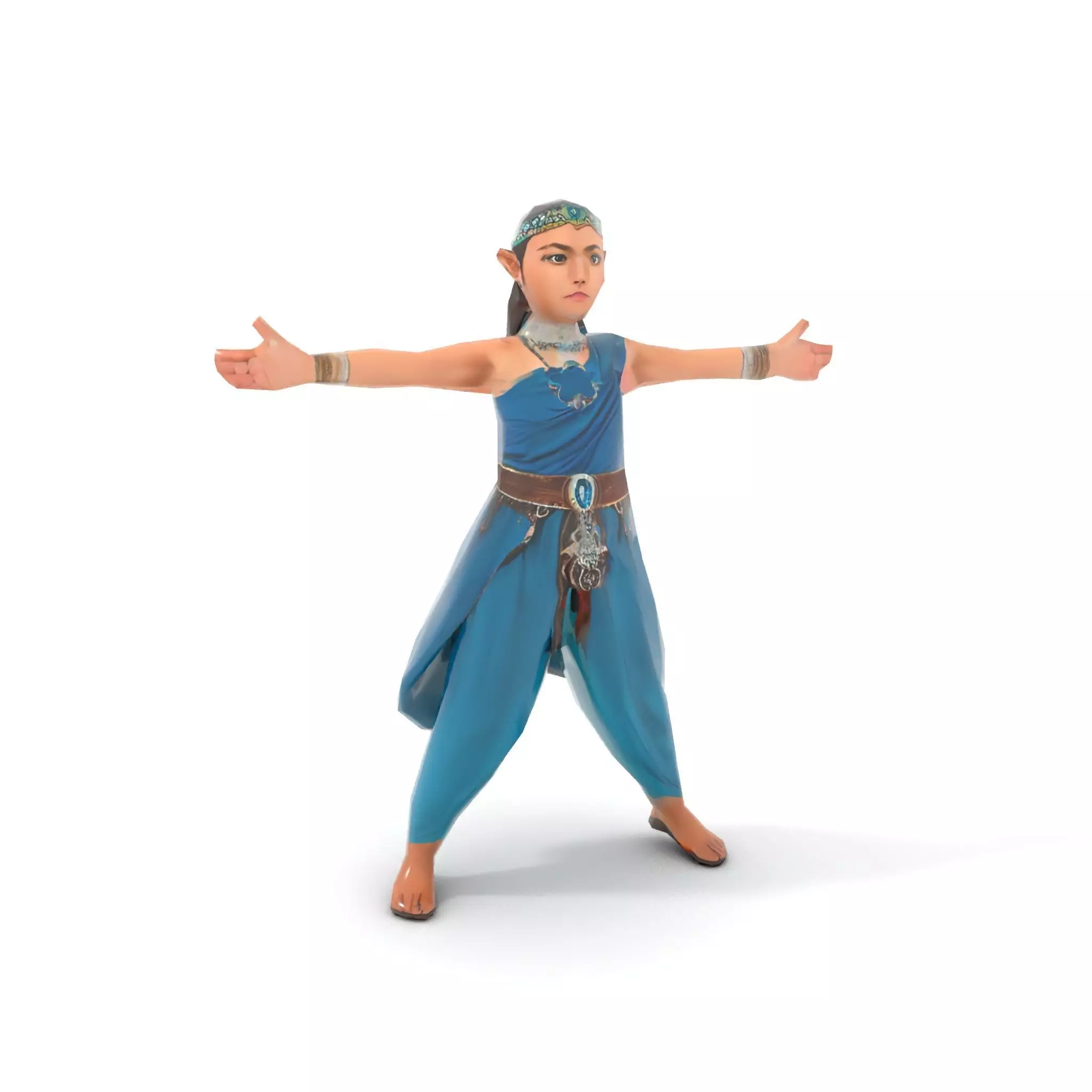 Elegant Elven Warrior model pack Low-poly 3D model_15