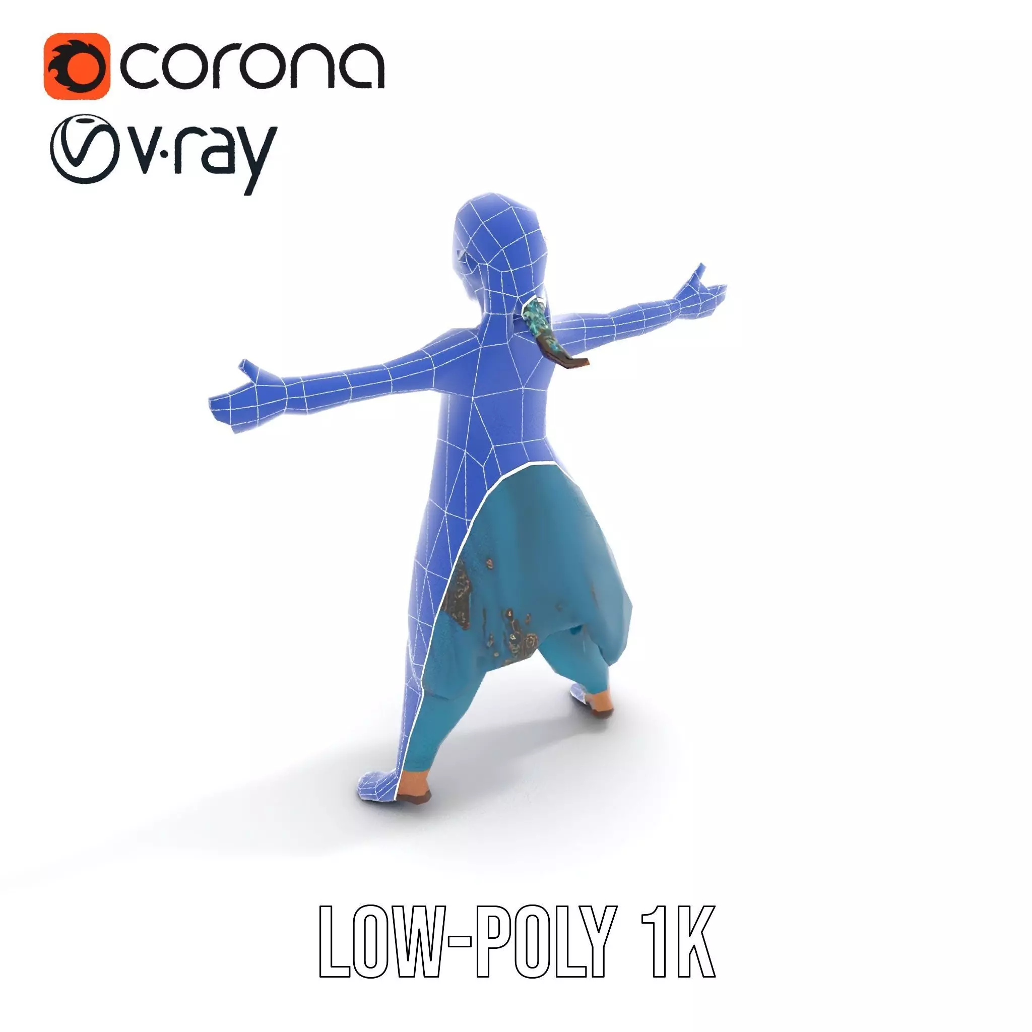 Elegant Elven Warrior model pack Low-poly 3D model_18