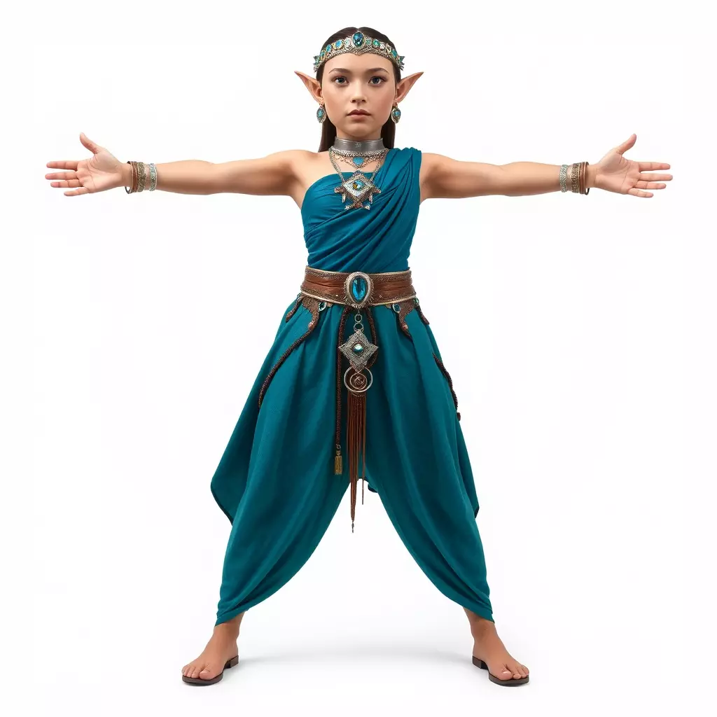 Elegant Elven Warrior model pack Low-poly 3D model_3