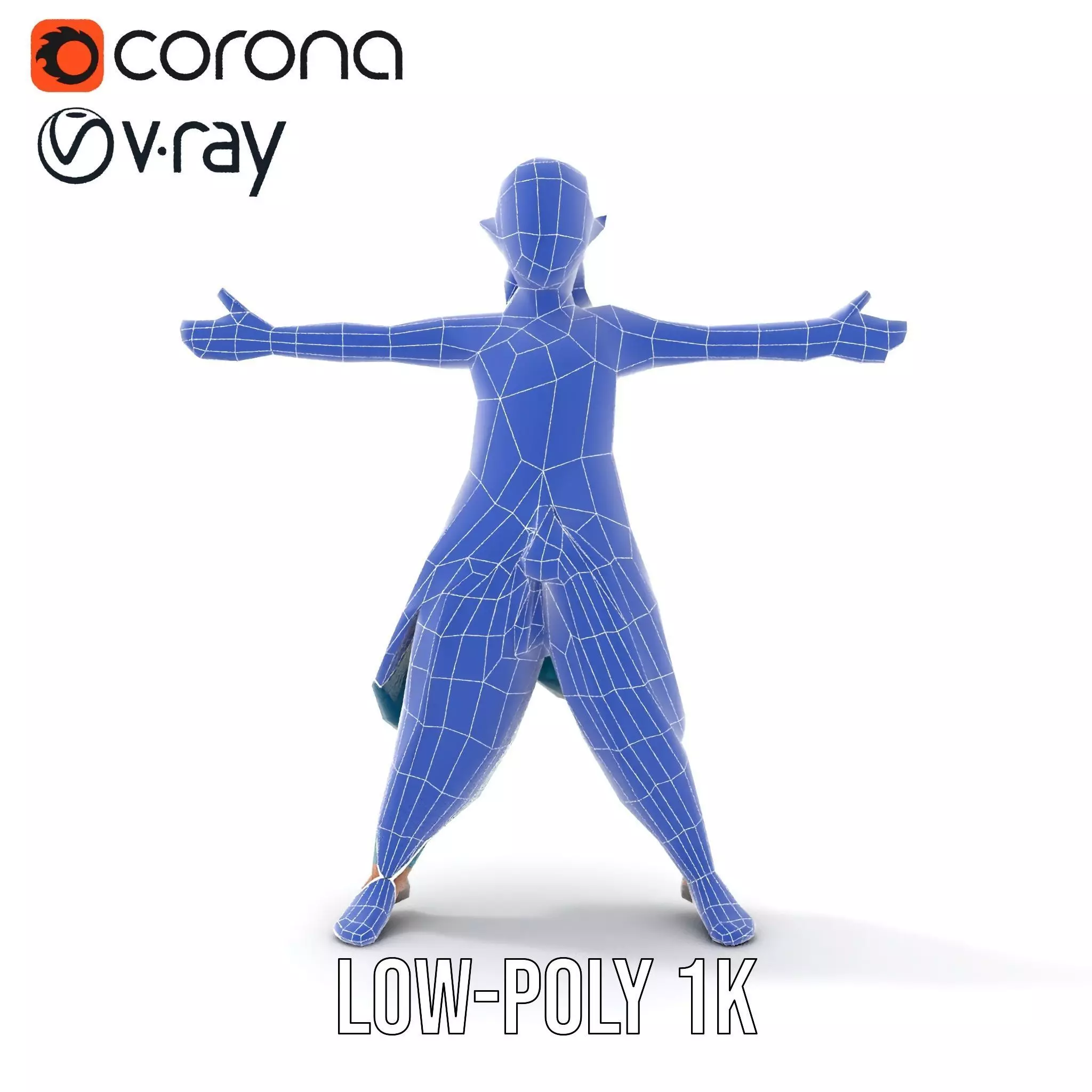 Elegant Elven Warrior model pack Low-poly 3D model_24