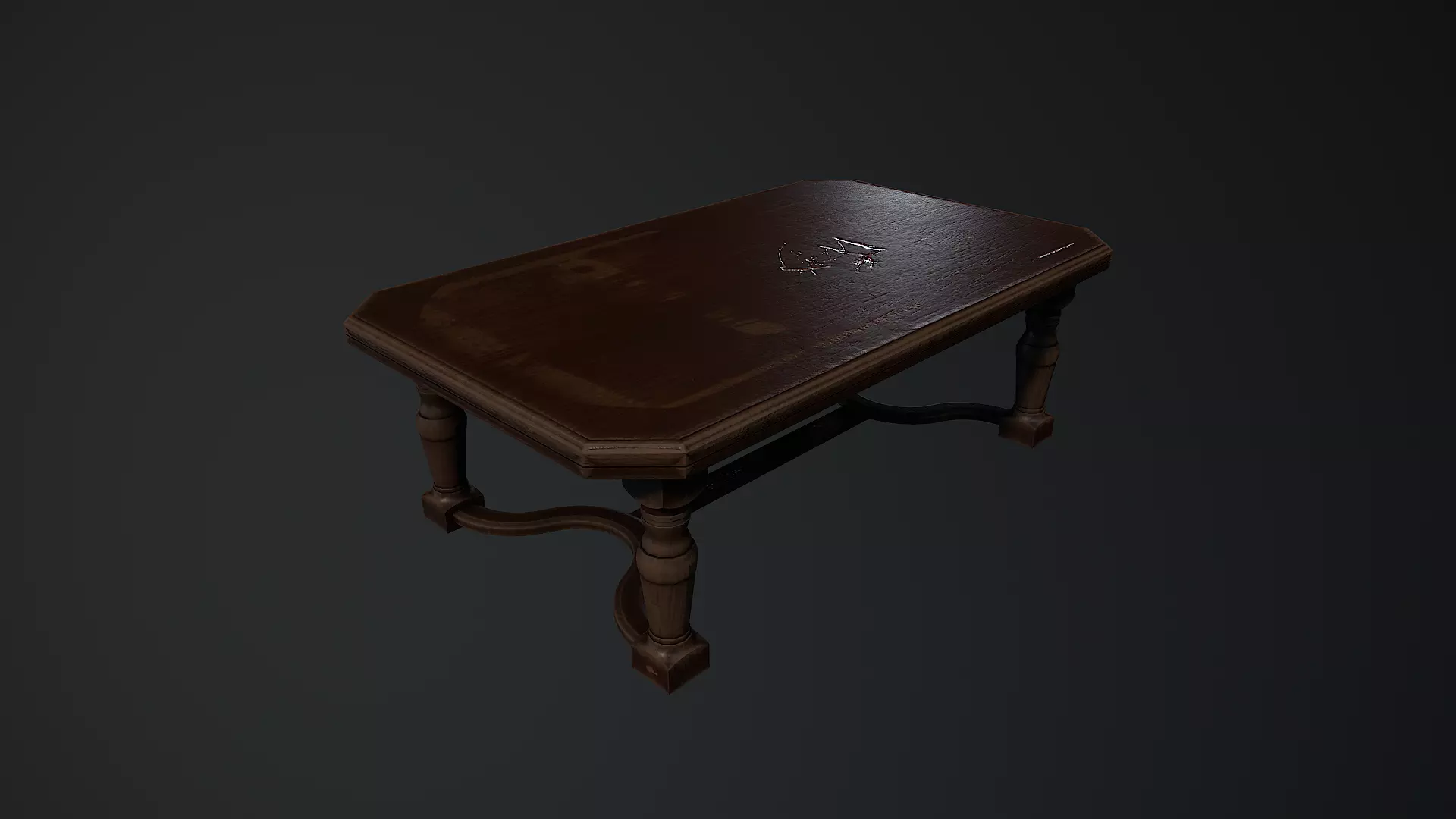 Low-Poly Horror Living Room Pack Low-poly 3D model_60