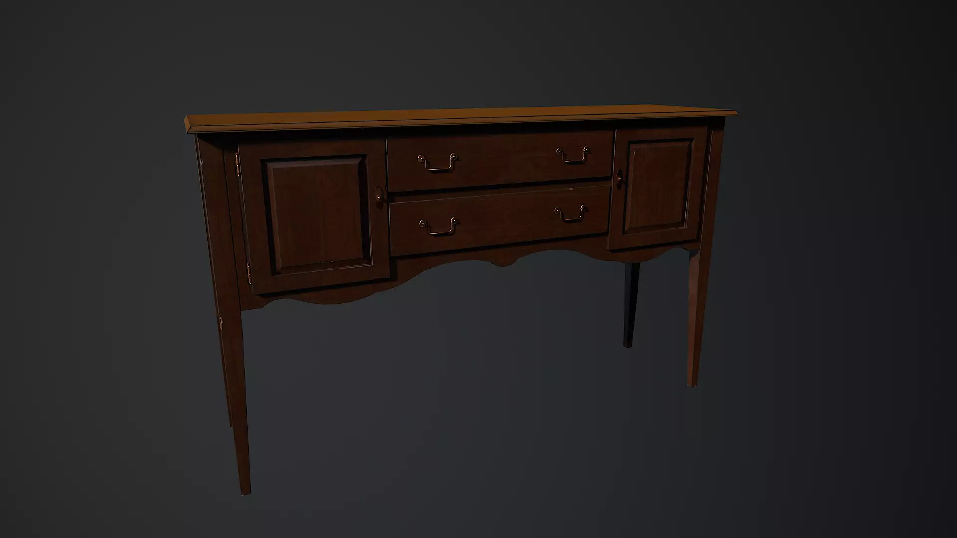 Low-Poly Horror Living Room Pack Low-poly 3D model_56