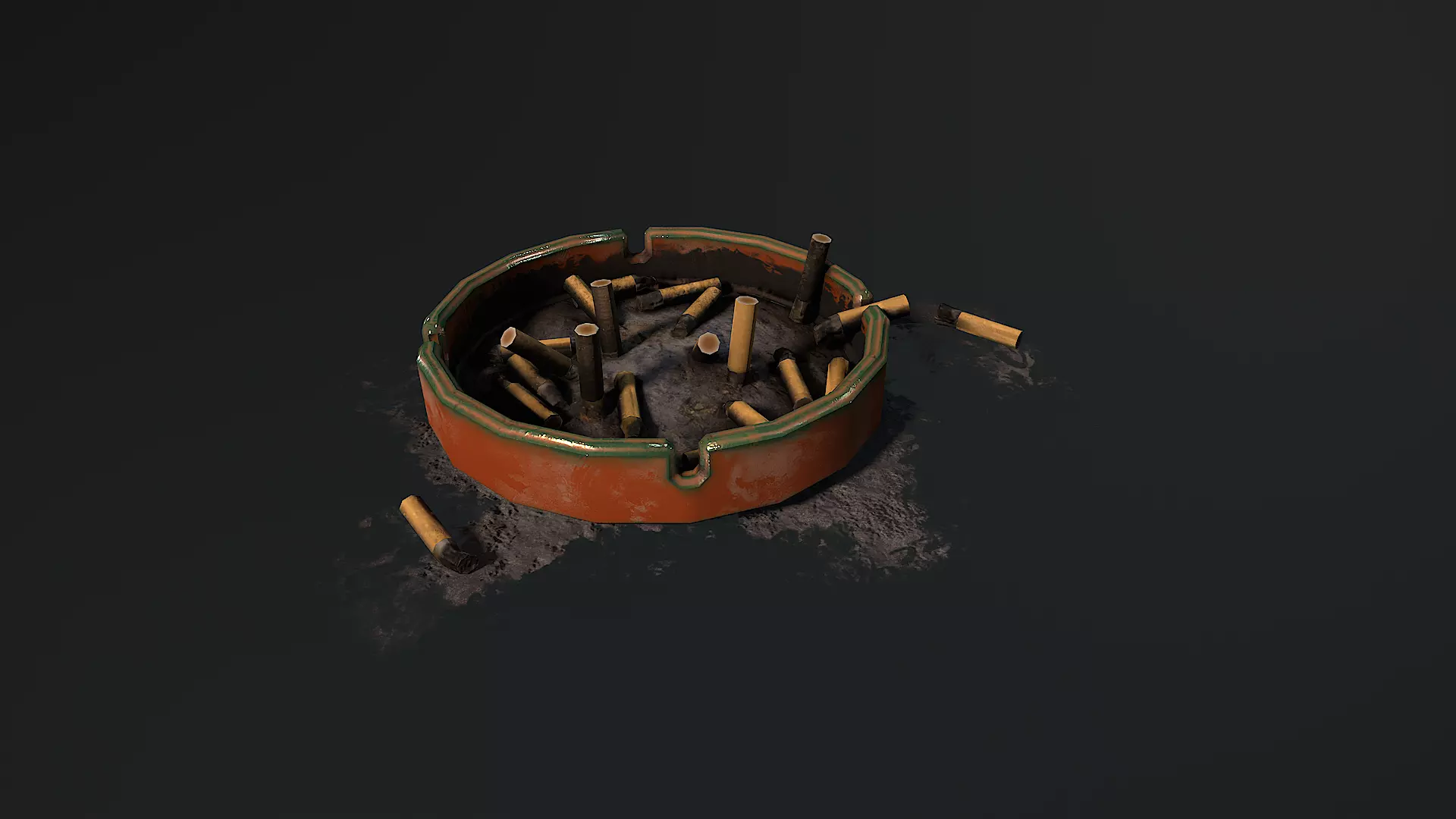 Low-Poly Horror Living Room Pack Low-poly 3D model_4