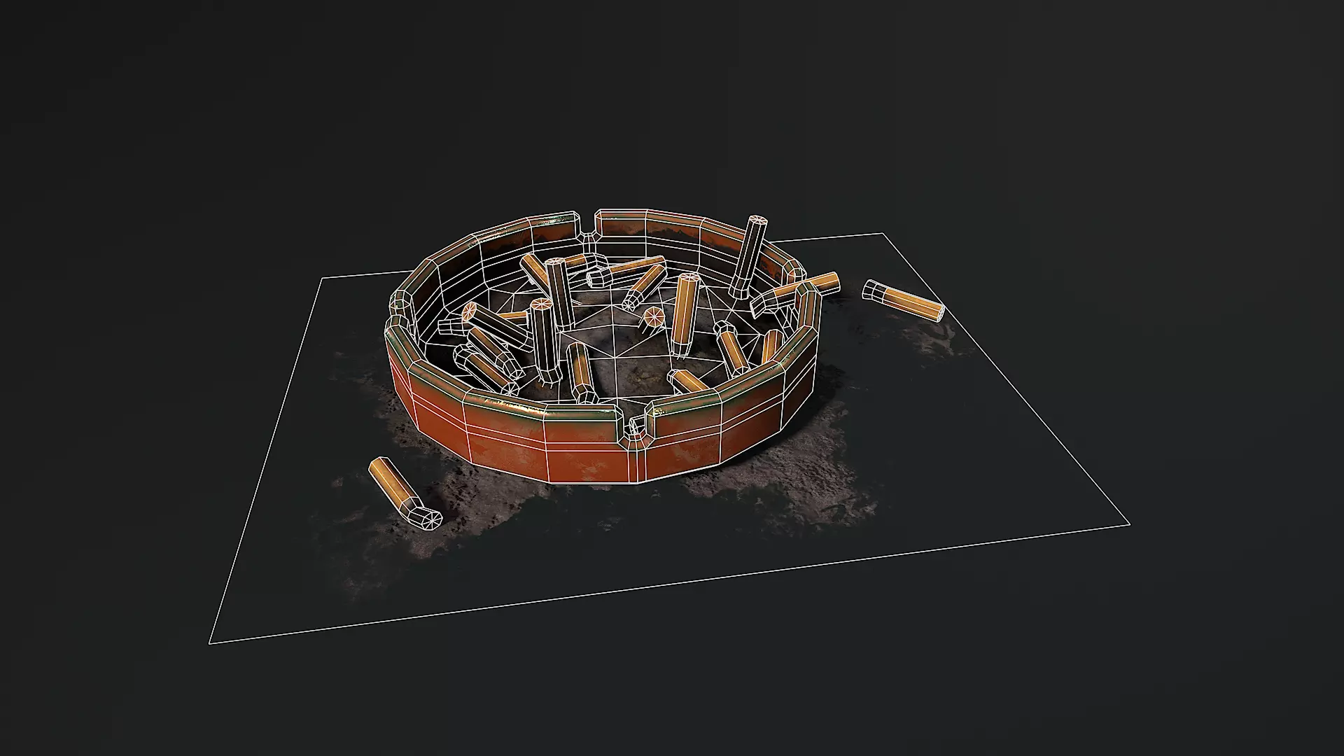 Low-Poly Horror Living Room Pack Low-poly 3D model_5