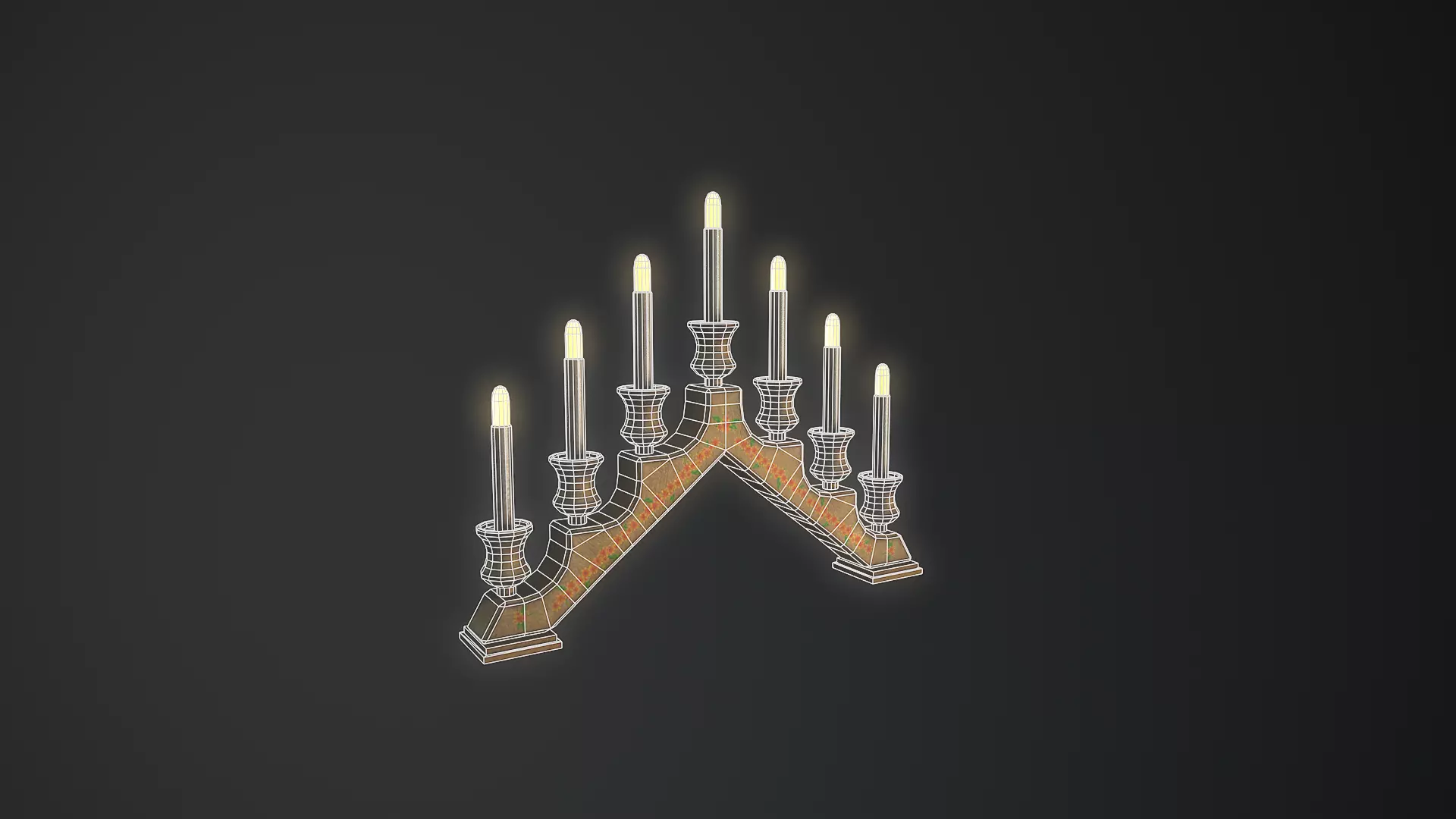 Low-Poly Horror Living Room Pack Low-poly 3D model_9