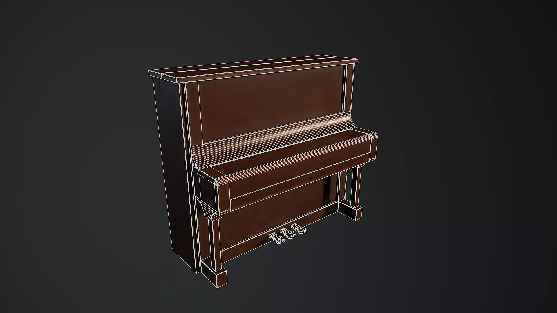 Low-Poly Horror Living Room Pack Low-poly 3D model_41