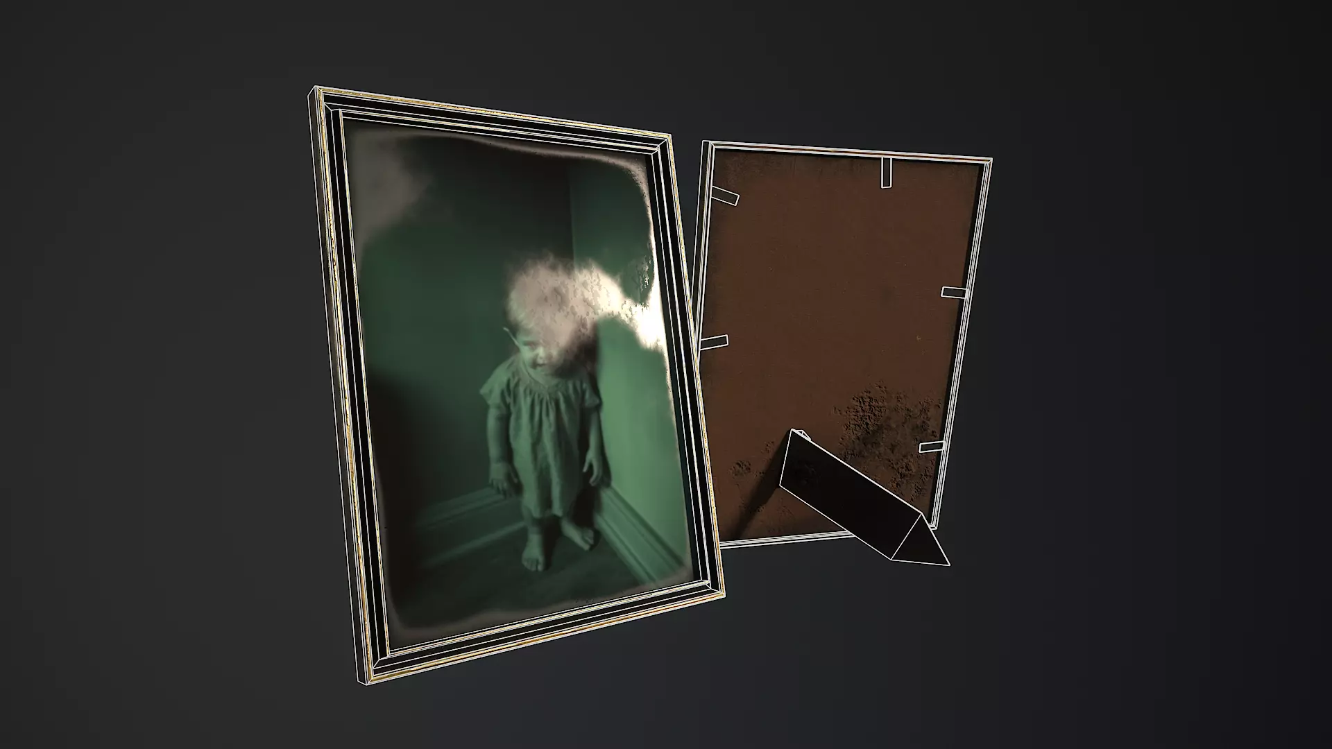 Low-Poly Horror Living Room Pack Low-poly 3D model_45