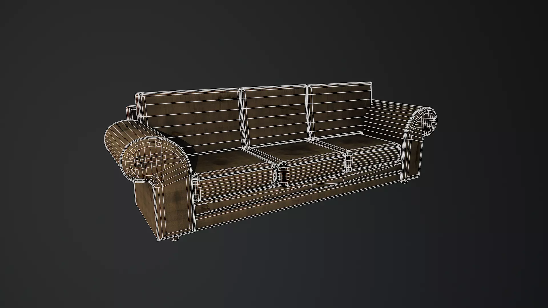 Low-Poly Horror Living Room Pack Low-poly 3D model_59