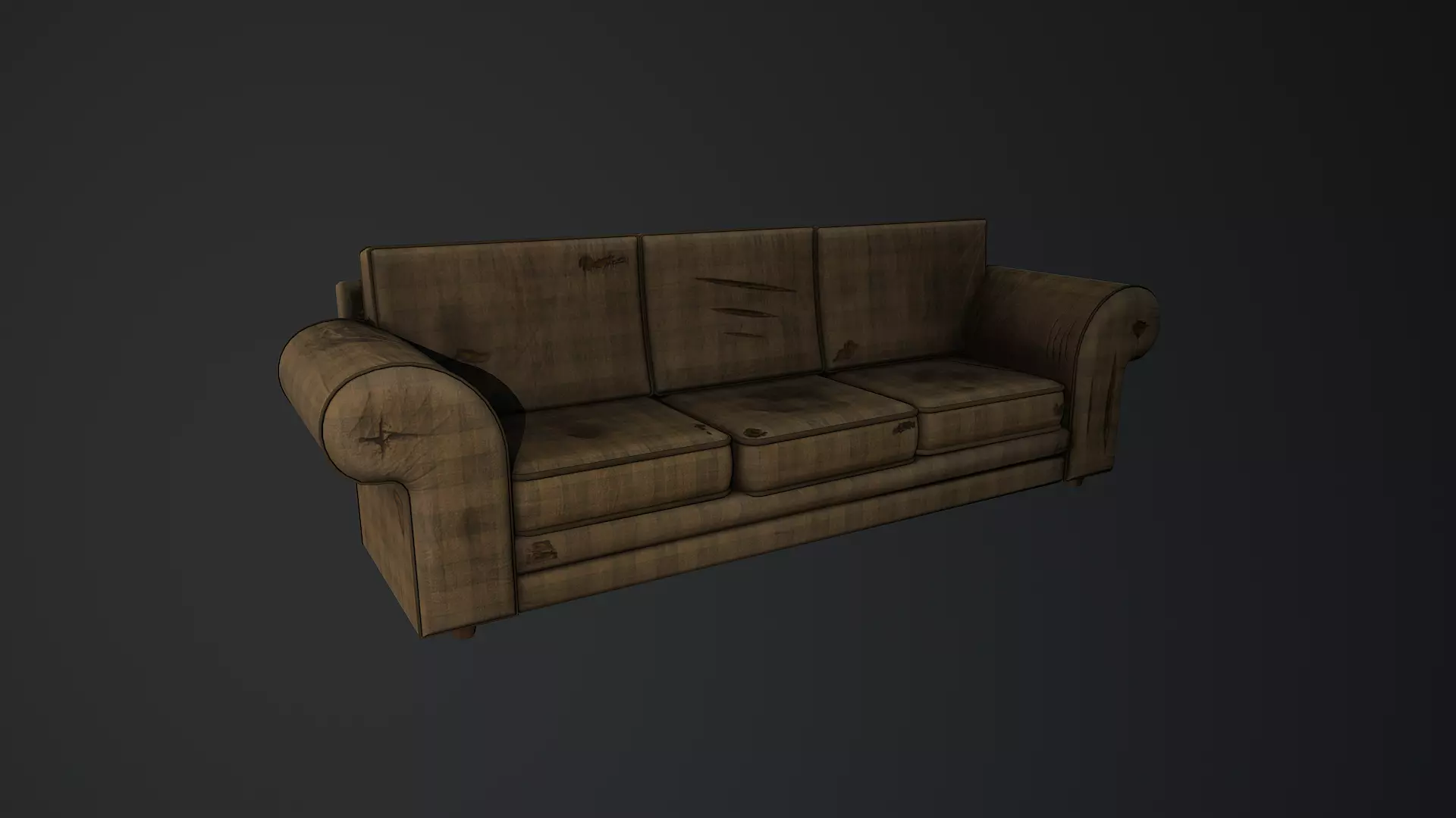 Low-Poly Horror Living Room Pack Low-poly 3D model_58