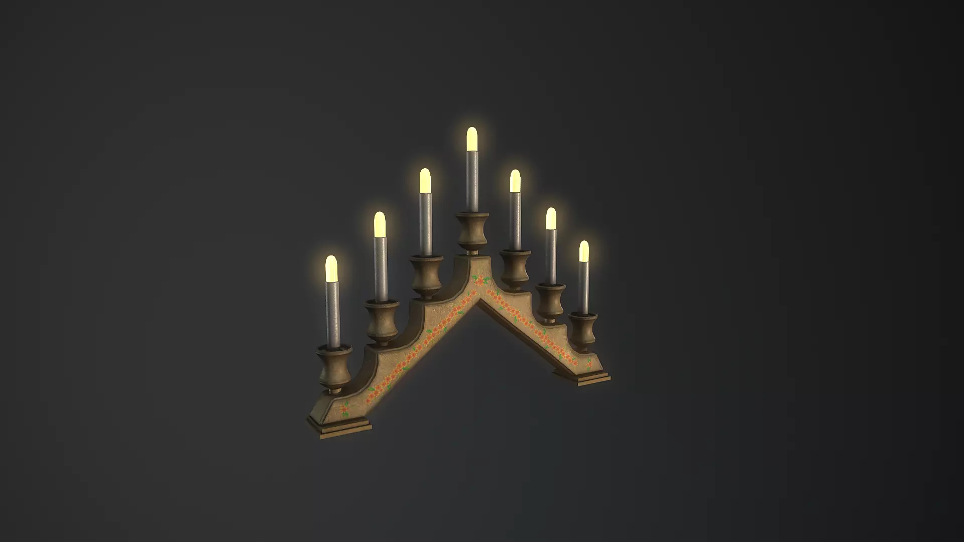 Low-Poly Horror Living Room Pack Low-poly 3D model_8