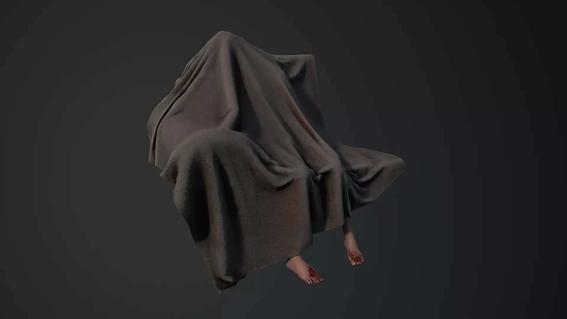 Low-Poly Horror Living Room Pack Low-poly 3D model_19