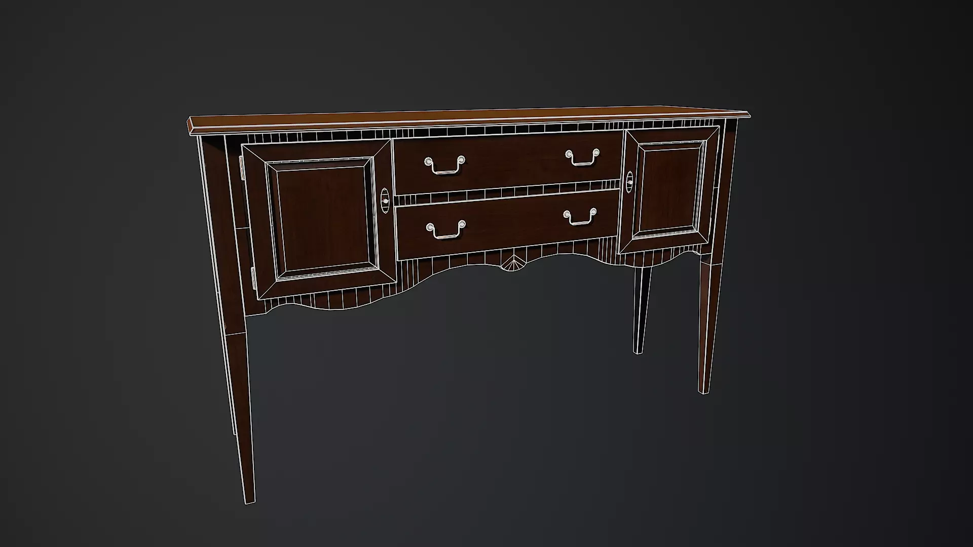 Low-Poly Horror Living Room Pack Low-poly 3D model_57