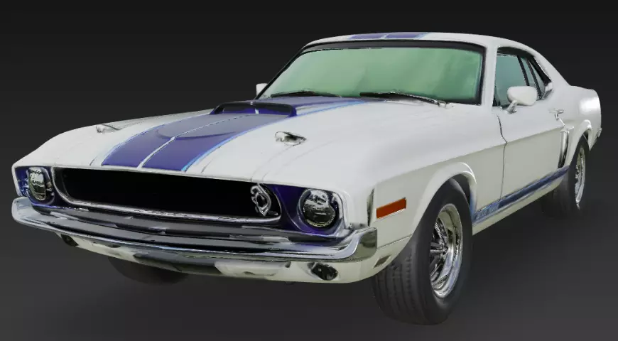 1969 Shelby GT-350 3D Model 3D print model