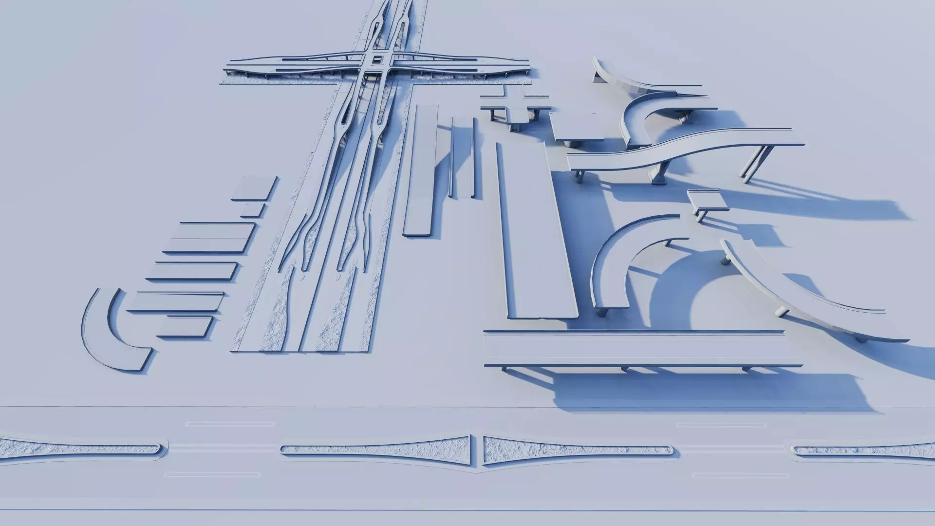 Road Pack - Extended-City Roads 3D model_14