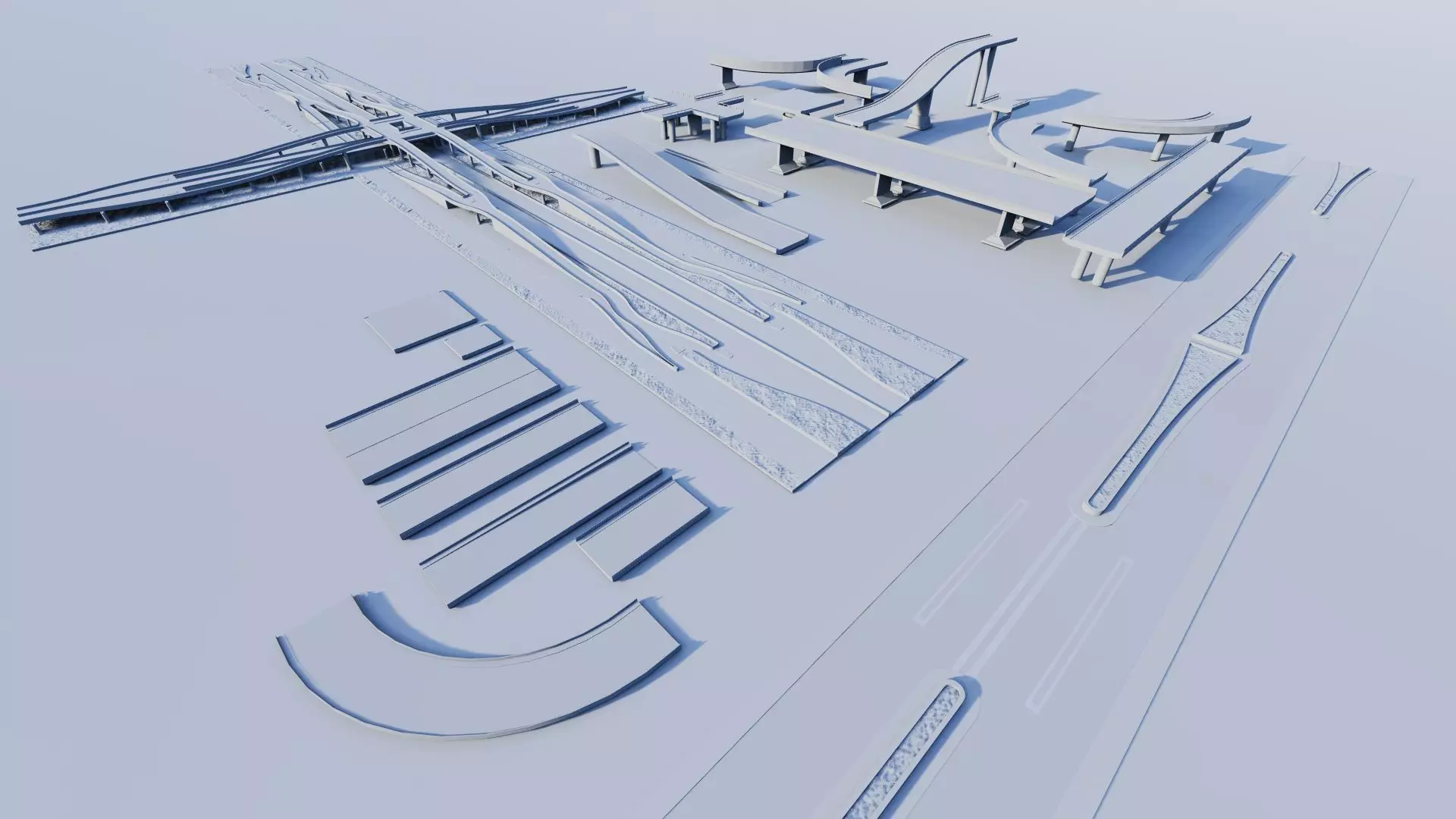 Road Pack - Extended-City Roads 3D model_19