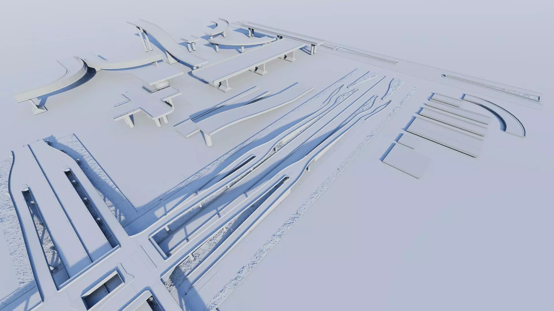 Road Pack - Extended-City Roads 3D model_12