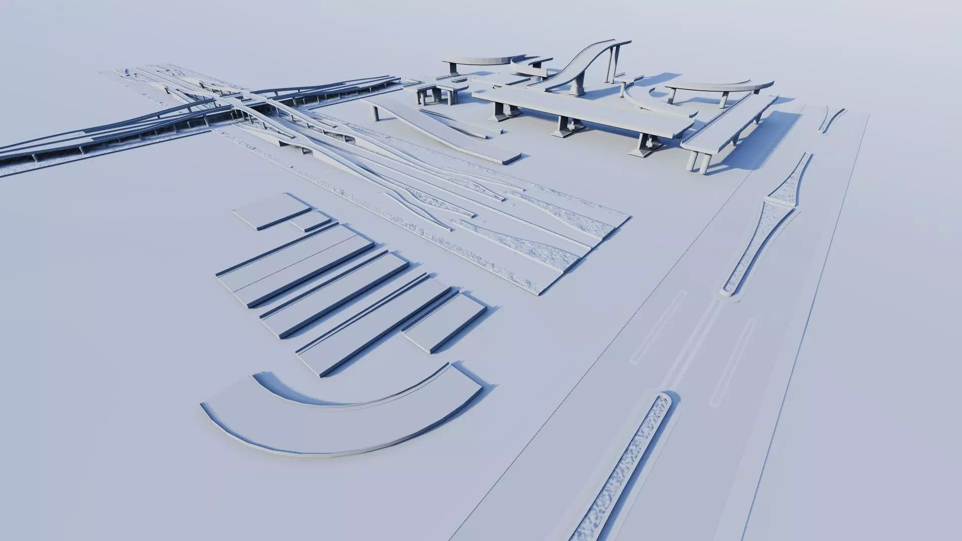 Road Pack - Extended-City Roads 3D model_11
