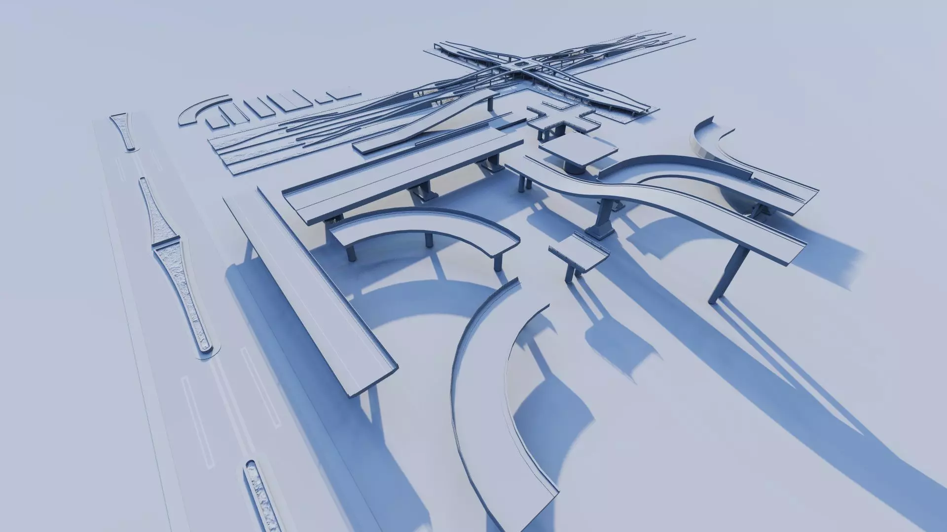 Road Pack - Extended-City Roads 3D model_15