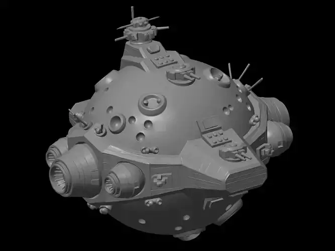 space ship 4 and asteroid base