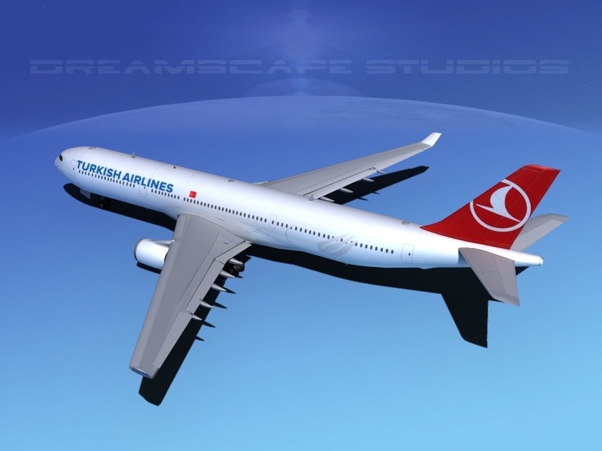 Airbus A330-300 Turkish Airlines 3D model_8