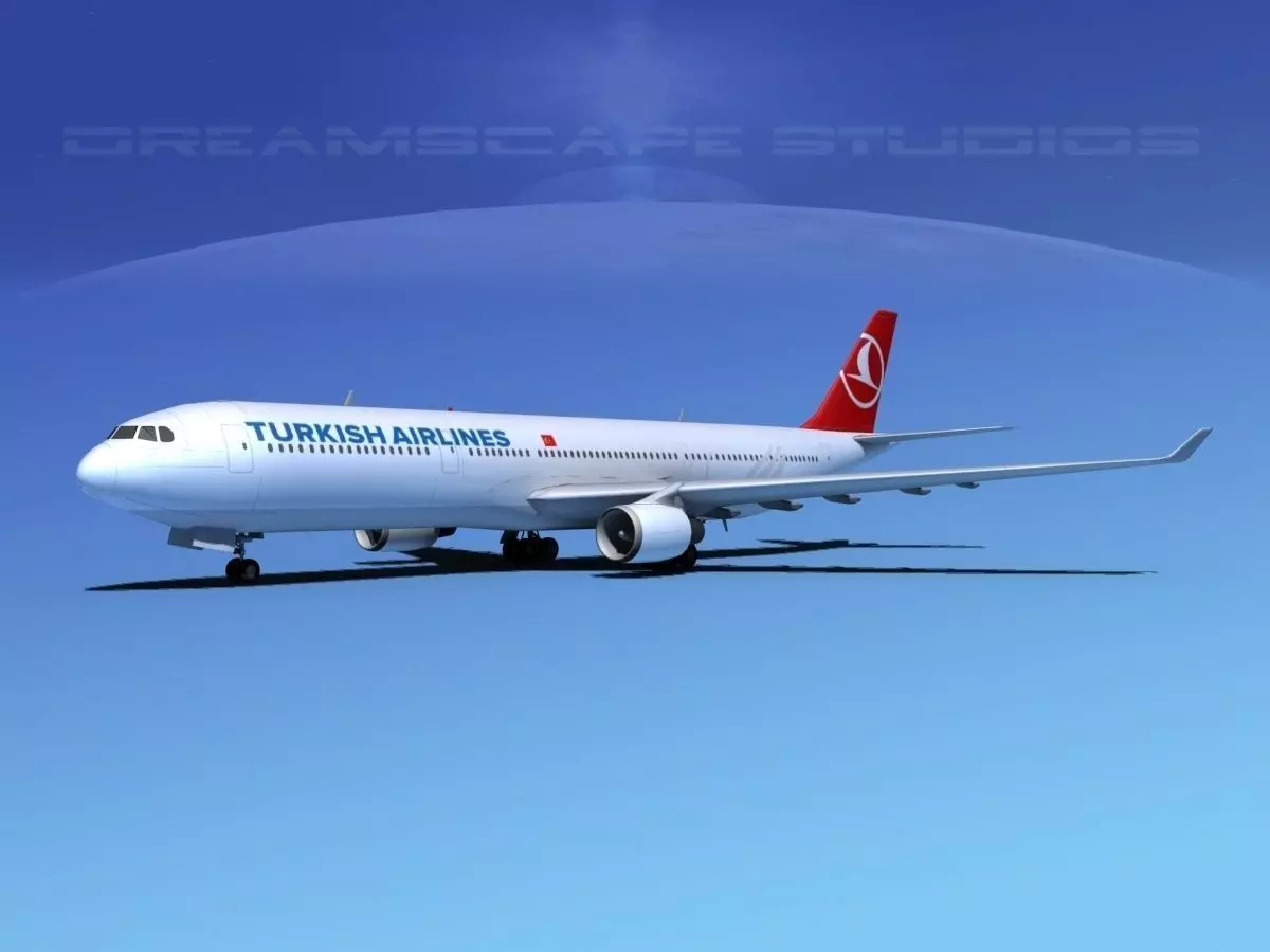 Airbus A330-300 Turkish Airlines 3D model_0